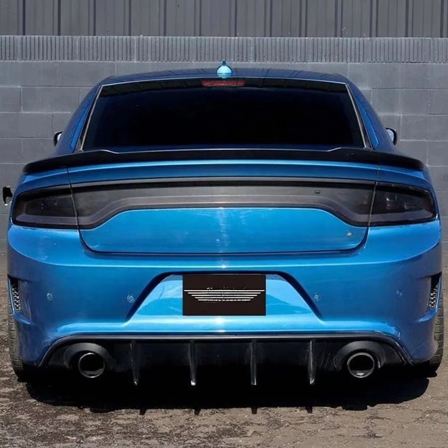 New  Carbon Fiber Bumper Front Lip for CHARGER 2015-2018 Exhaust Cut-Outs Rear Spoiler Rear Diffuser Bolt-On Body
